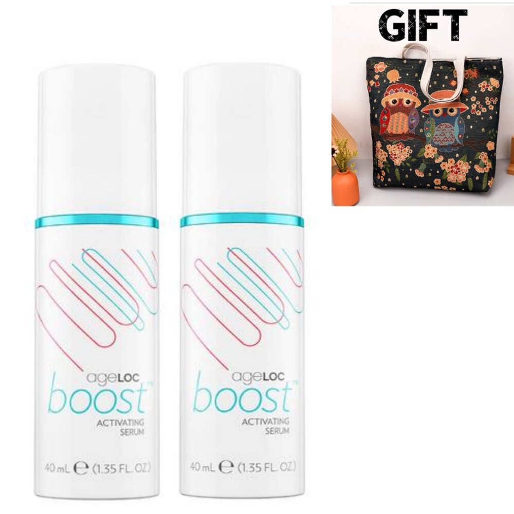 2 of NuSkin ageloc boost activating serum with box 40ml  + 1 shoulder bag # 164